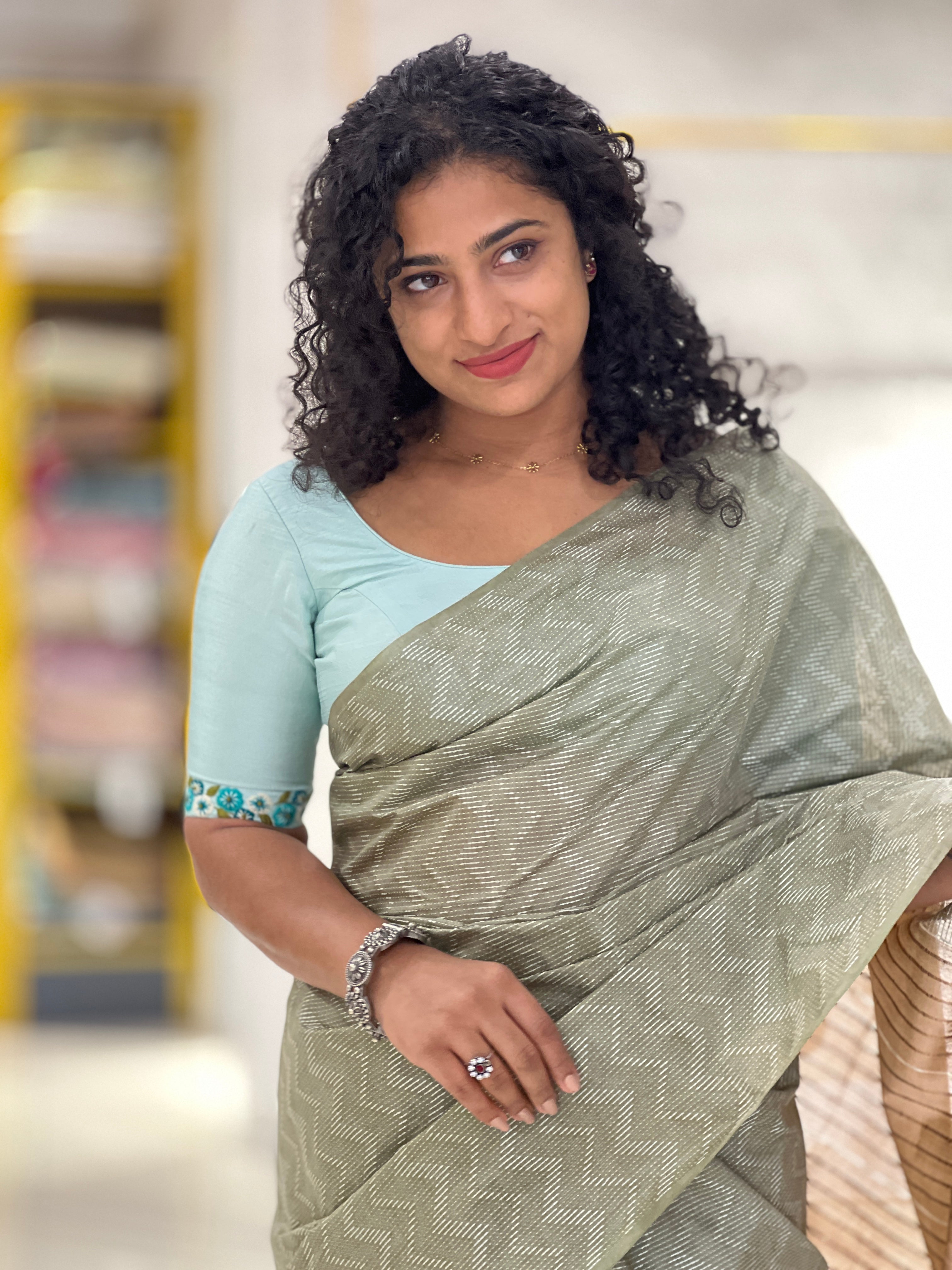 Kantha Weaved Bhagalpuri Linen Saree | DLS242
