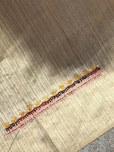 Hand Embroidery Desi Tussar Saree  | BLD1152
