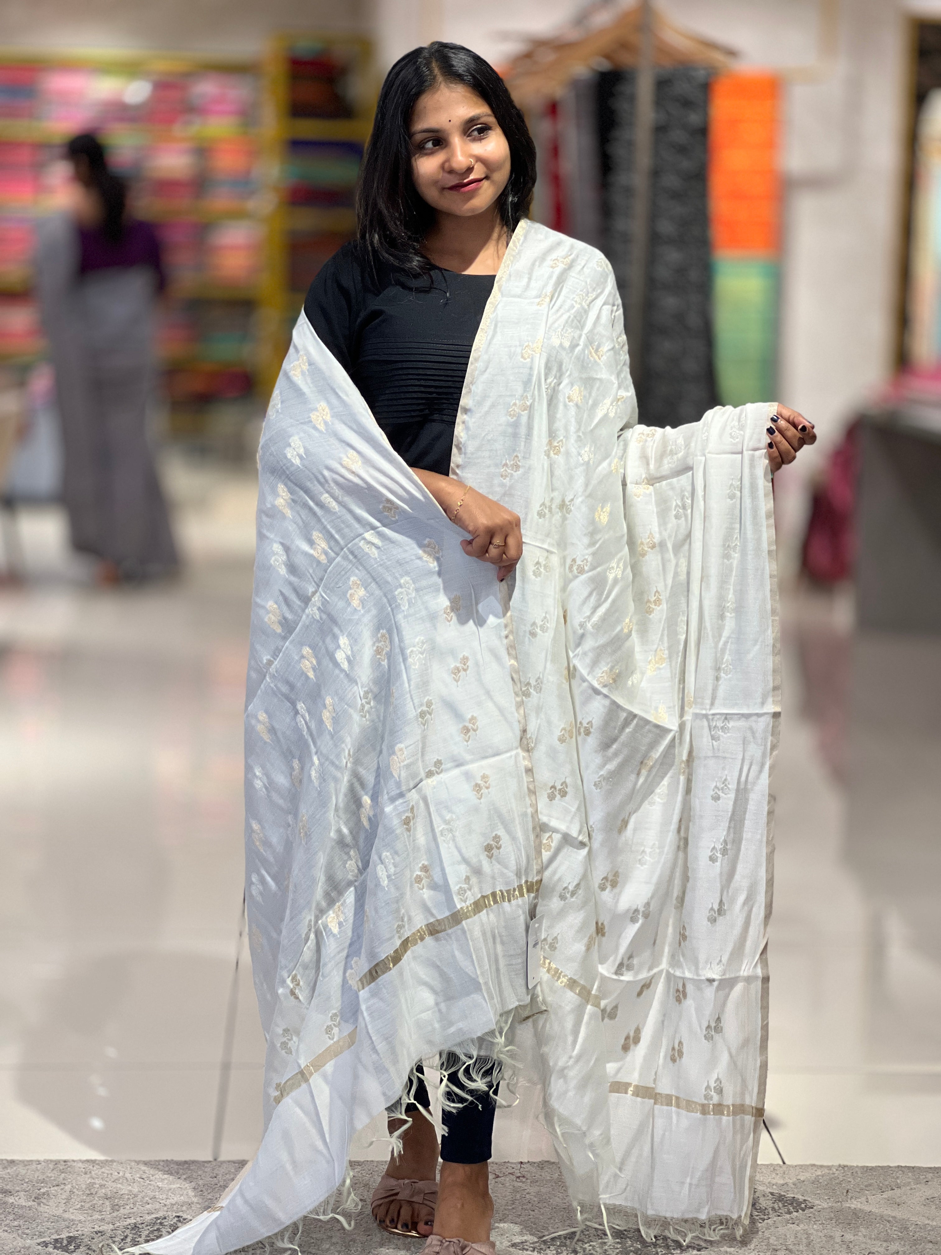 Banarasi Weaved Chanderi Dupatta | FC120