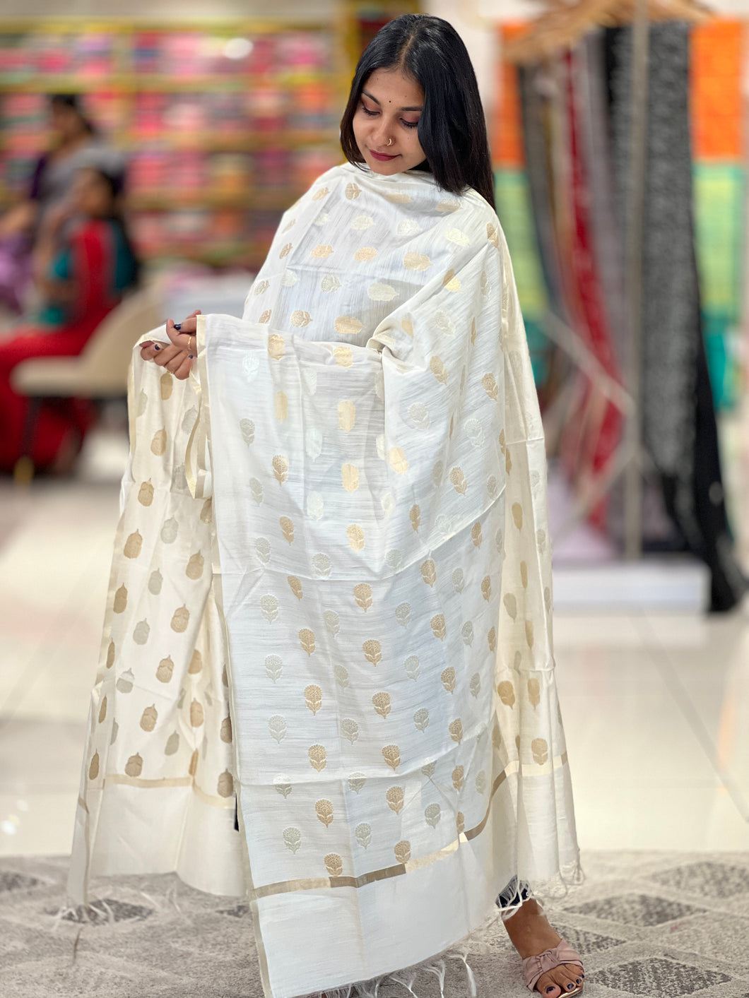 Banarasi Weaved Chanderi Dupatta | FC119