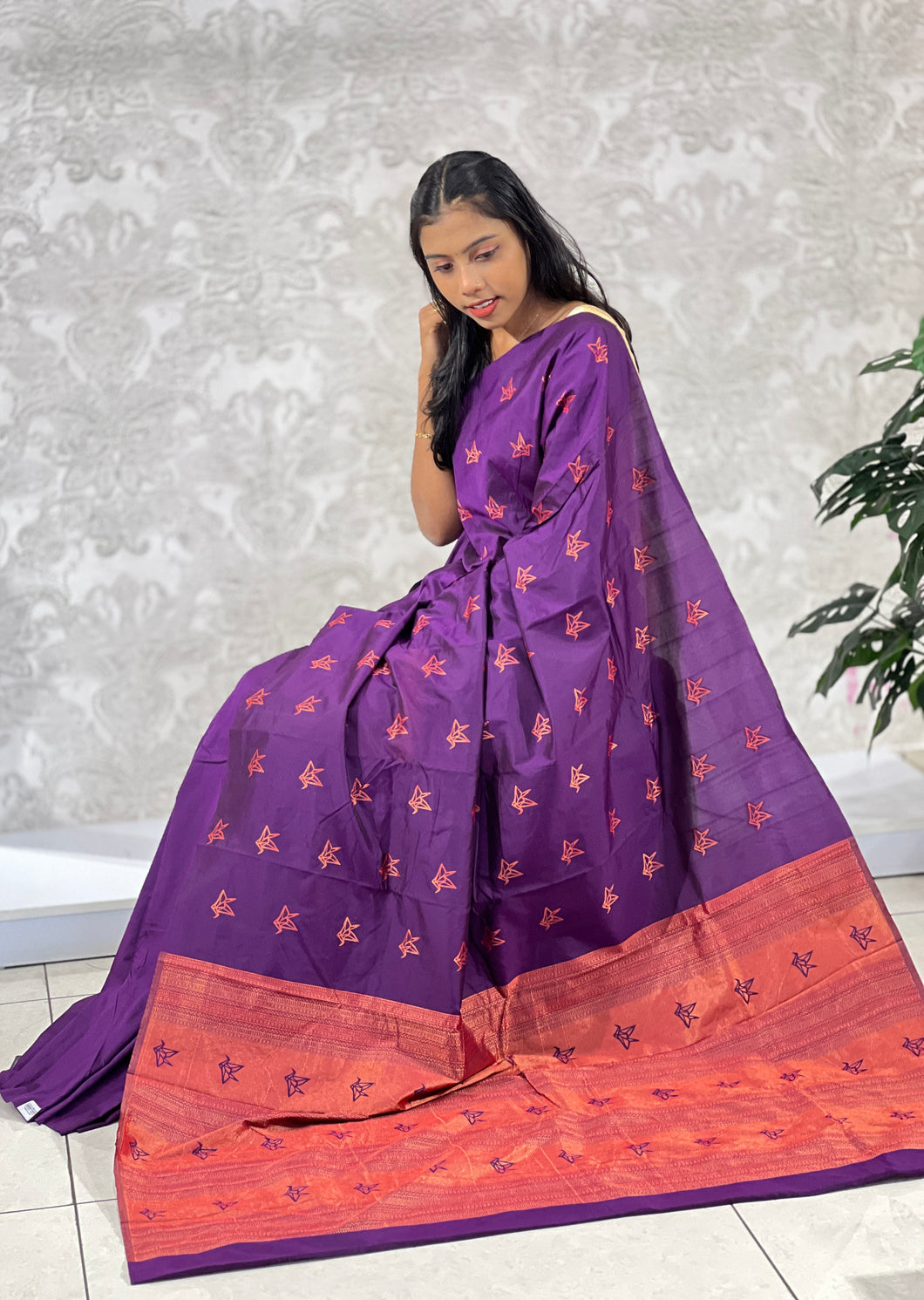 Zari Weaving Semi Silk Saree | KTR192