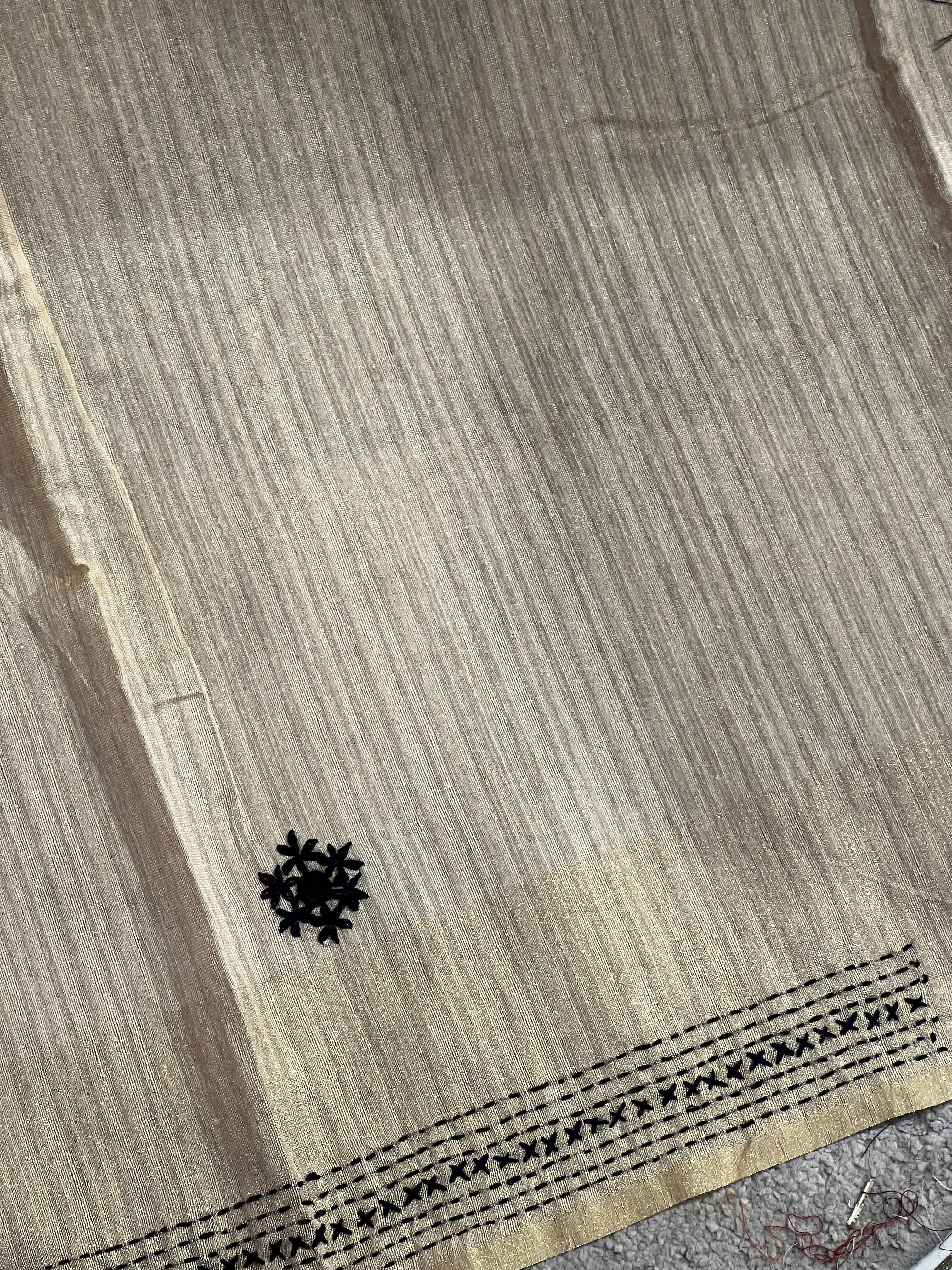 Hand Kantha Embroidery  Geecha Tussar Saree | BLD1154