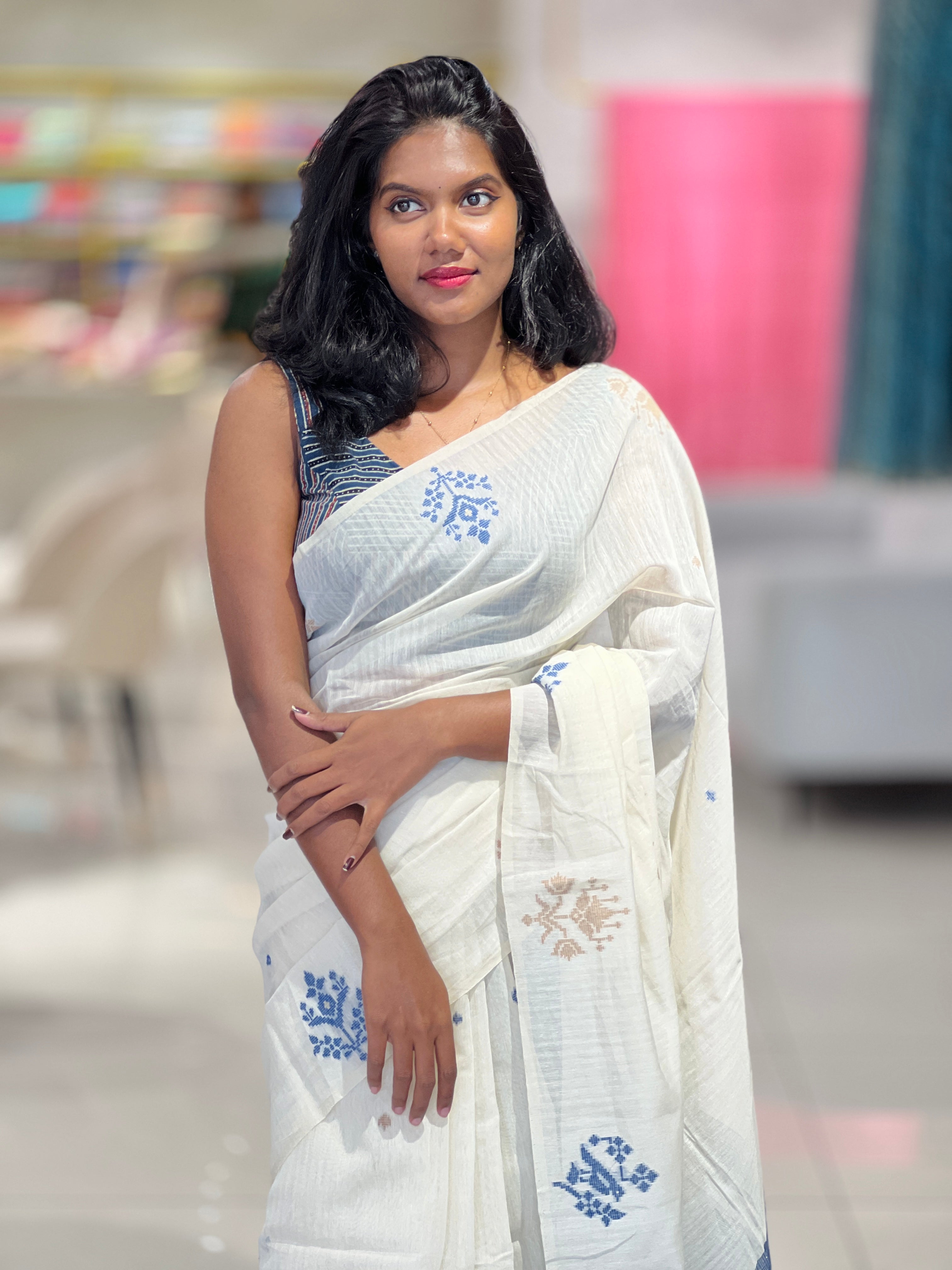 Butta Weaving Jamdani Saree | SSN226