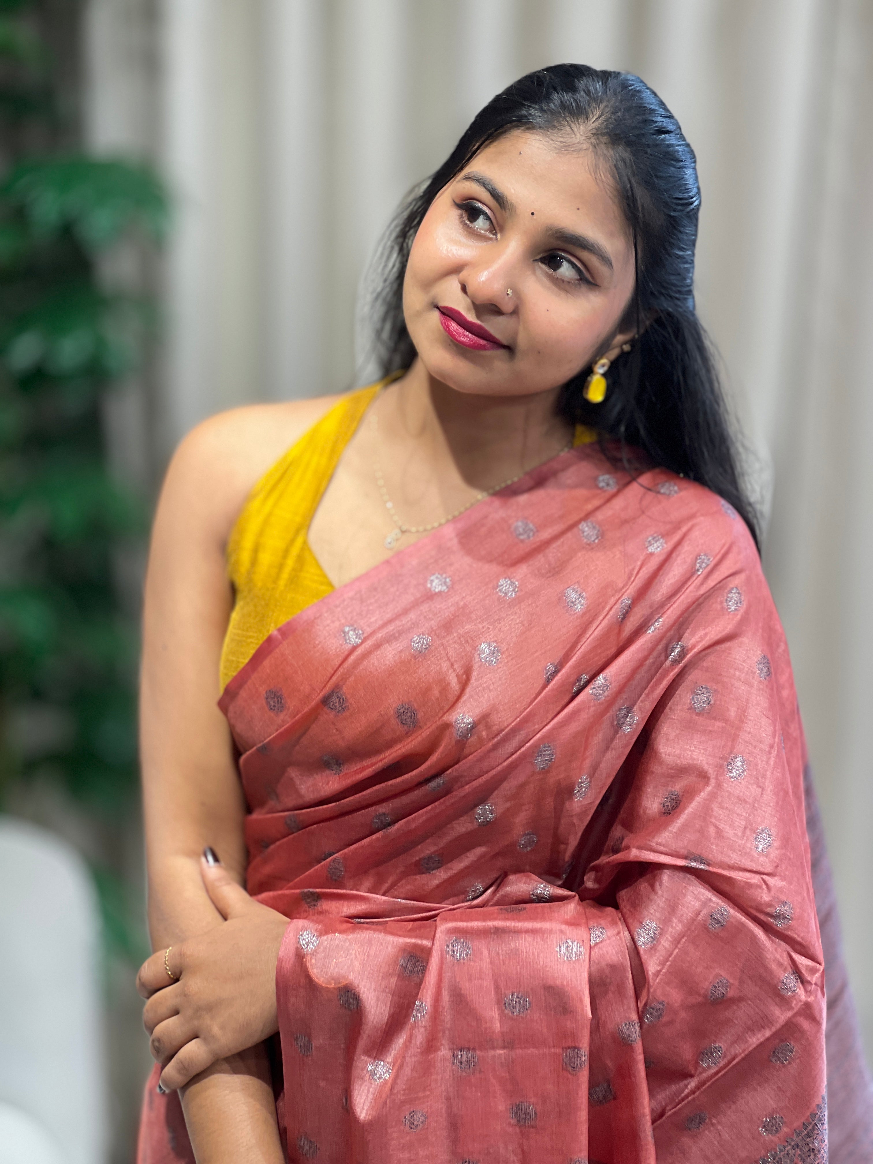 Black Yarns and Zari Woven Tussar Banarasi Saree | YNG619