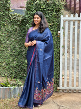 Hand Embroidered Dola Silk Saree | BLD206