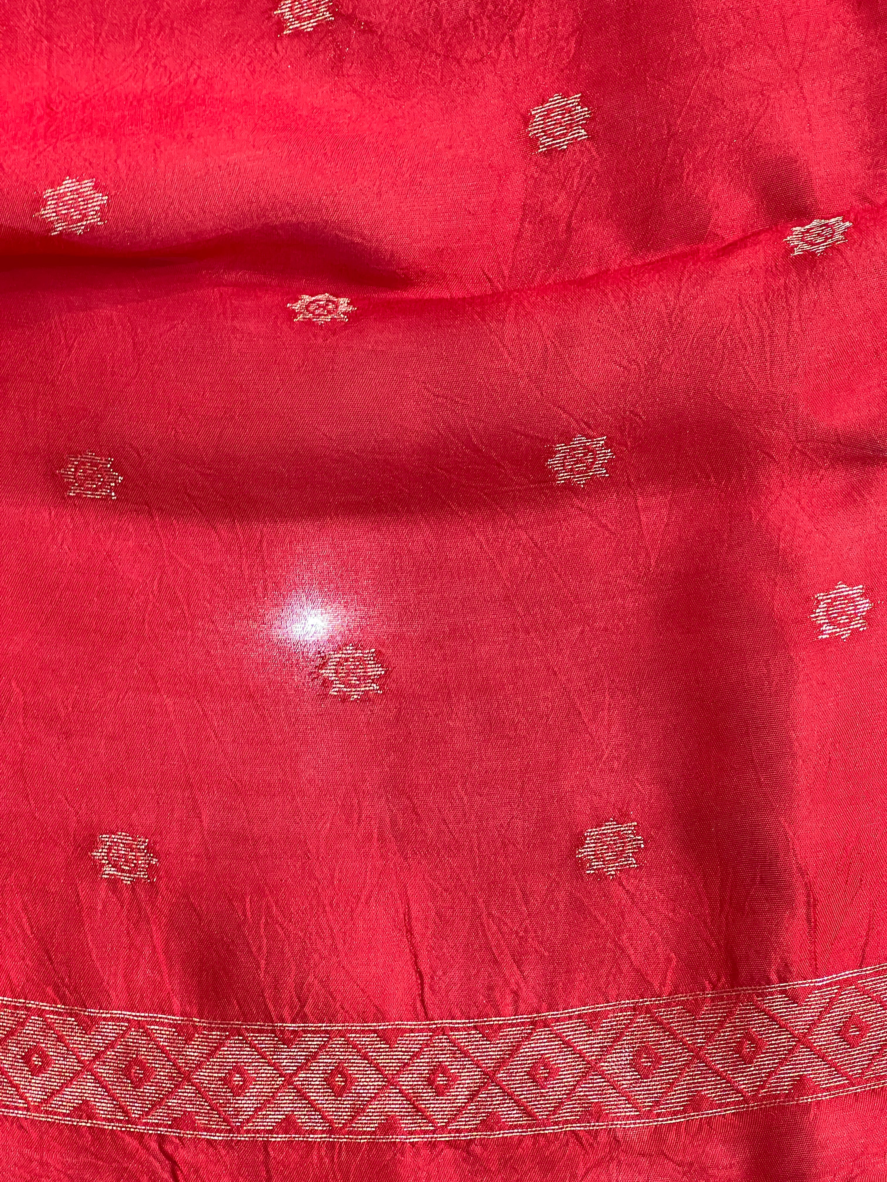 Origami Patterned Viscose Kora Georgette Saree | YNG1134