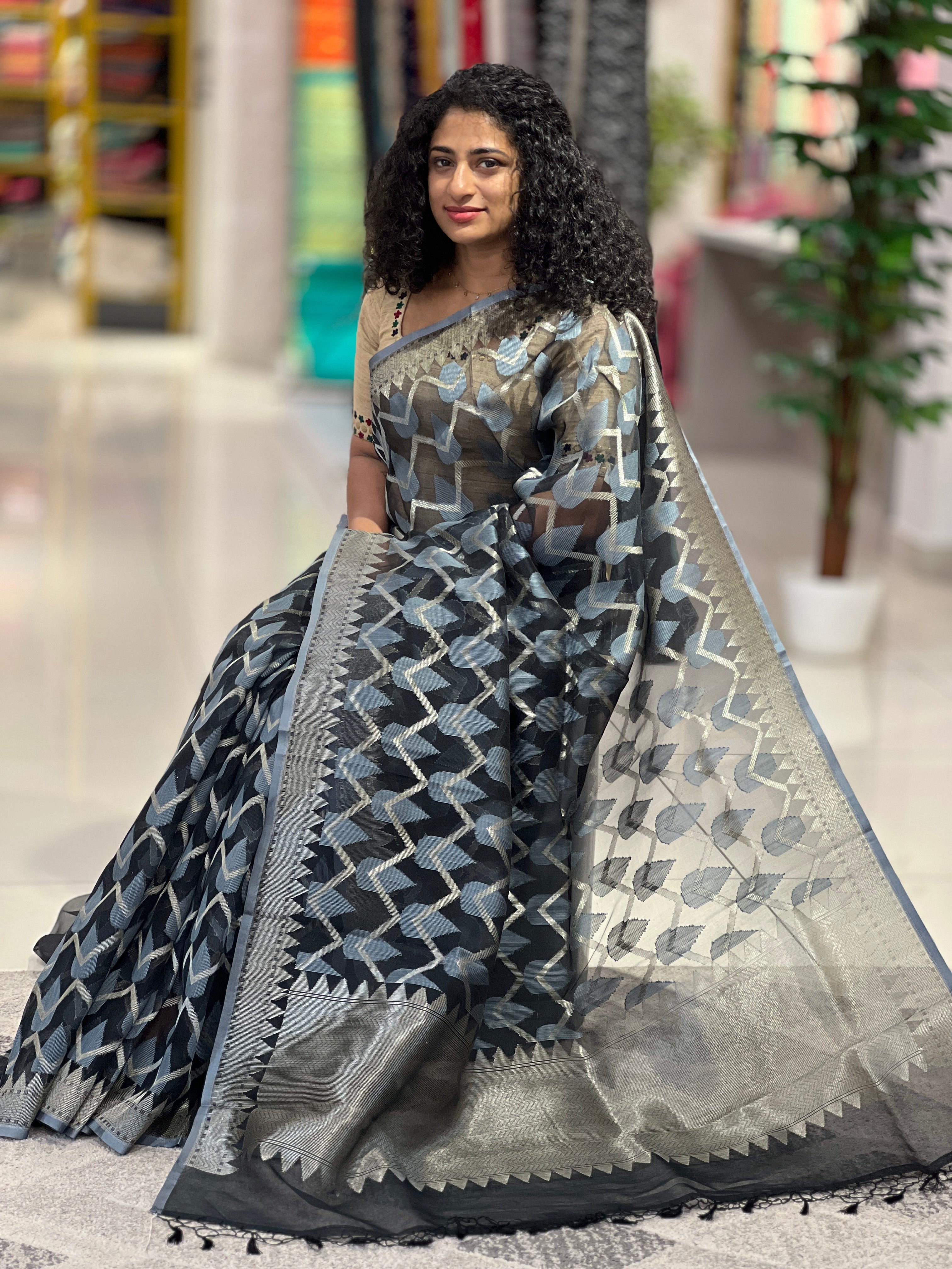 Banarasi Woven Tissue Kora Organza Saree | AJ422