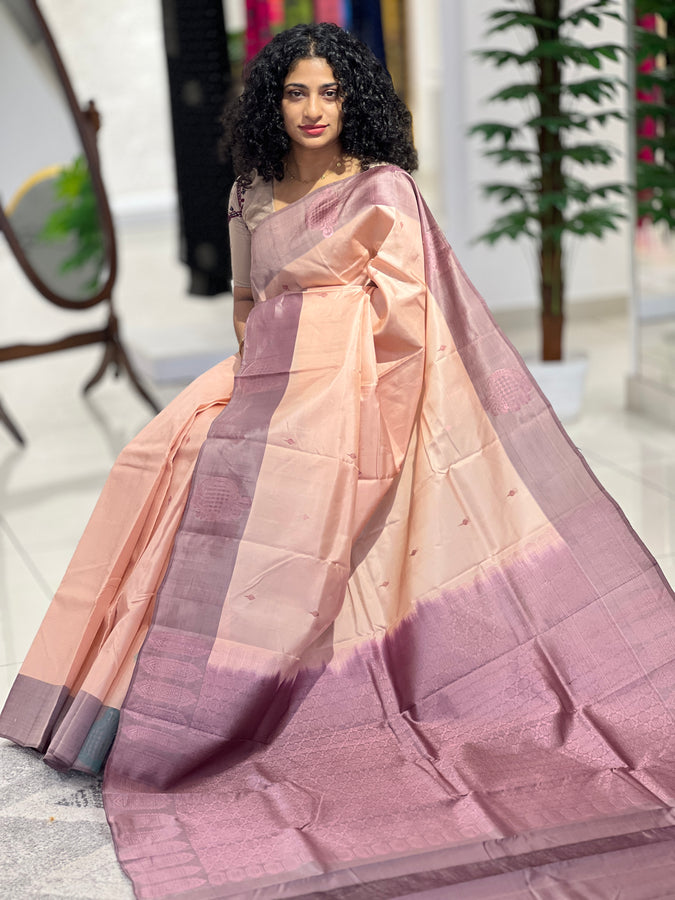 Pink Zari Weaving Soft Silk Saree | SMS215