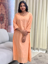 Stripe Patterned Cotton Kurta | SV103