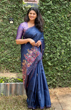 Hand Embroidered Dola Silk Saree | BLD206