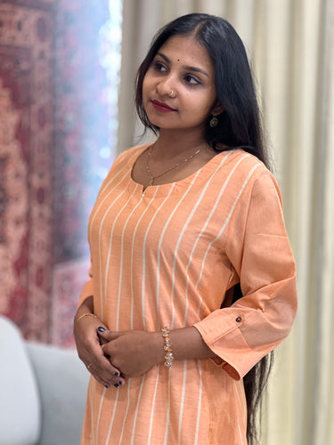 Stripe Patterned Cotton Kurta | SV103