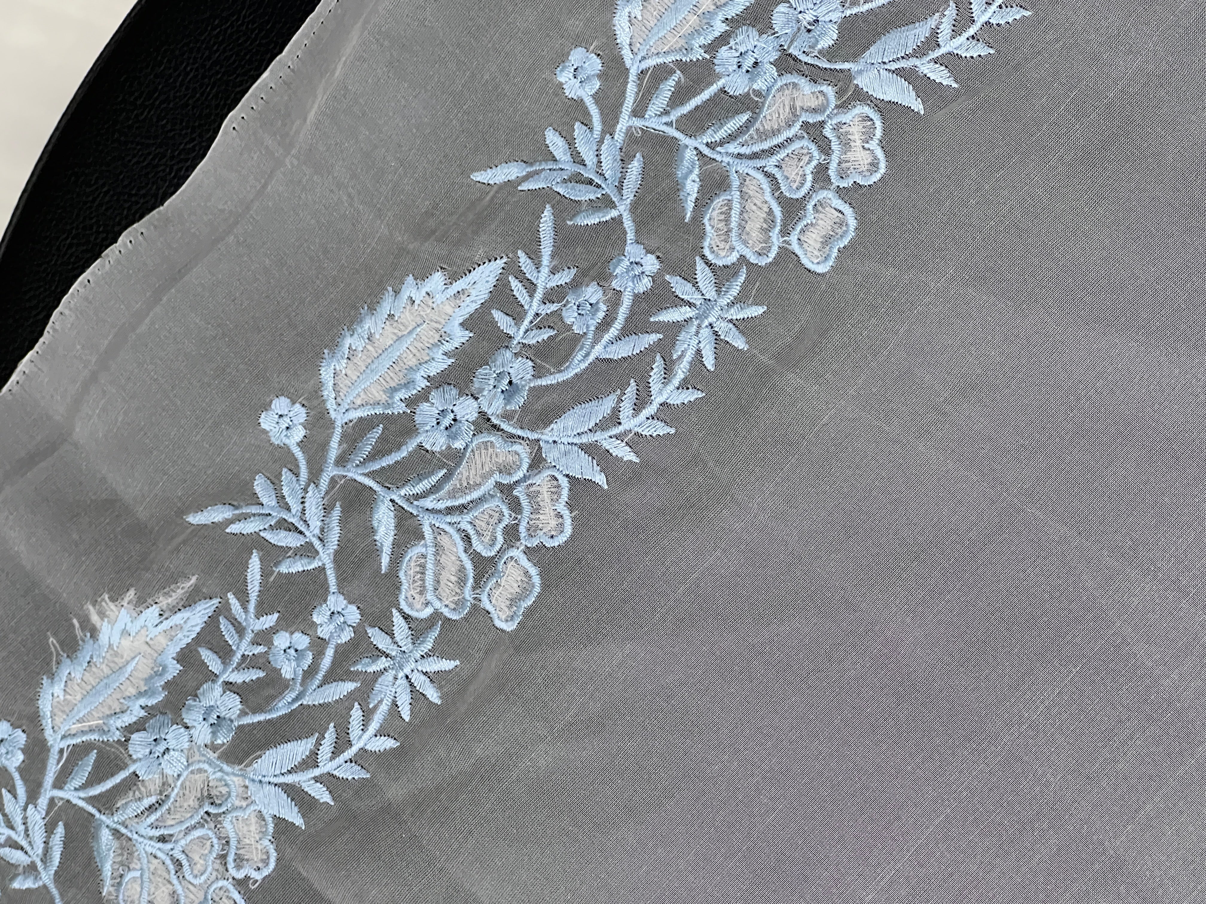 Floral Embroidery Detailed Organza Saree | BLD1734