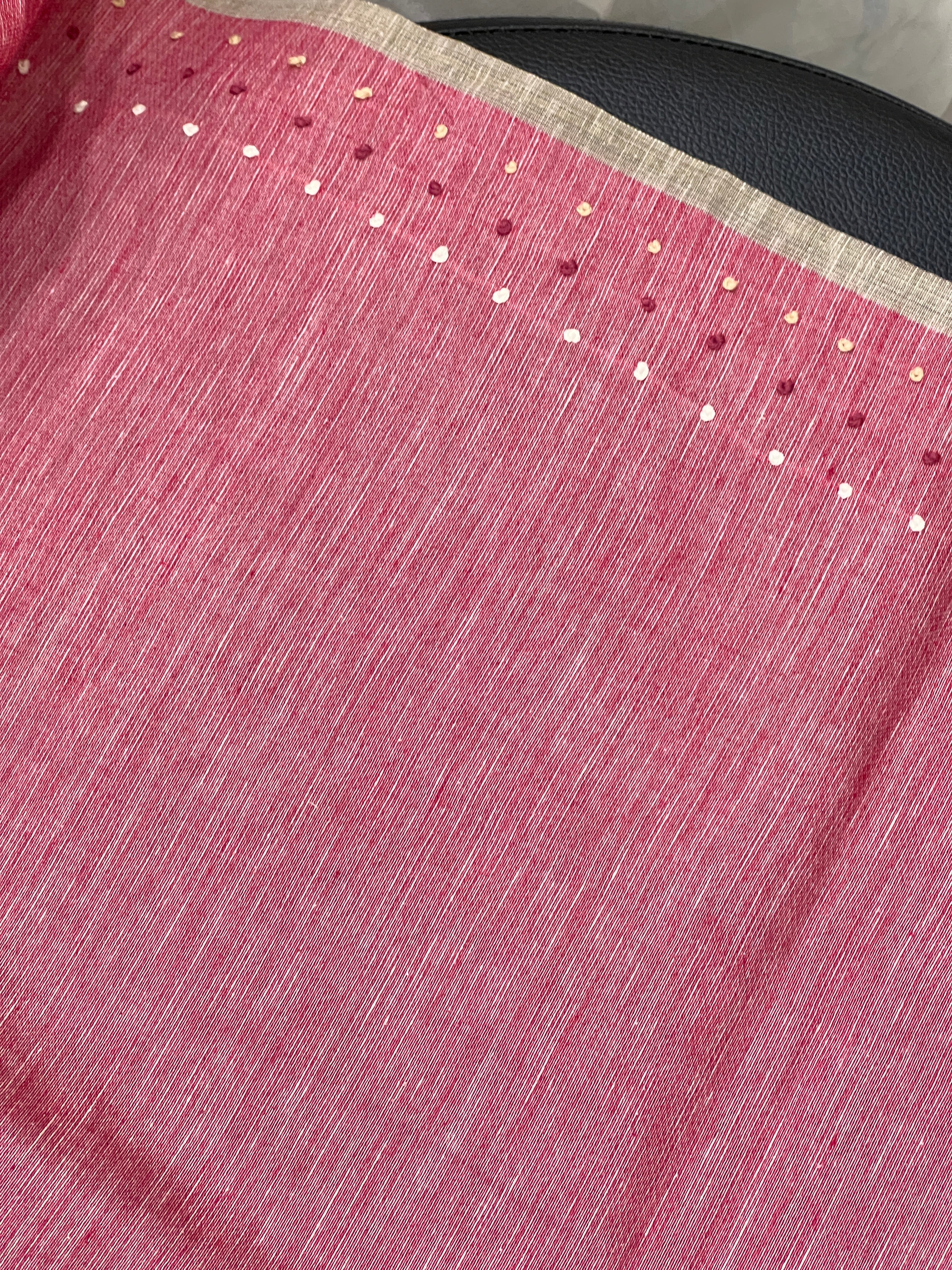 Floral Jamdani Weaved Chanderi Saree | BLD1717