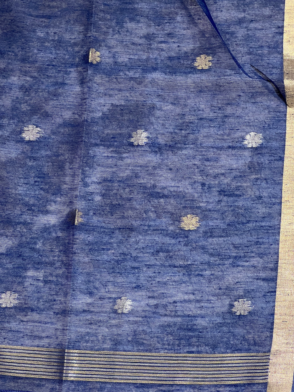Temple Border Pattern Jute Finish Saree | SSN586