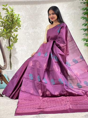 Thread Woven Soft Silk Saree | SMS191