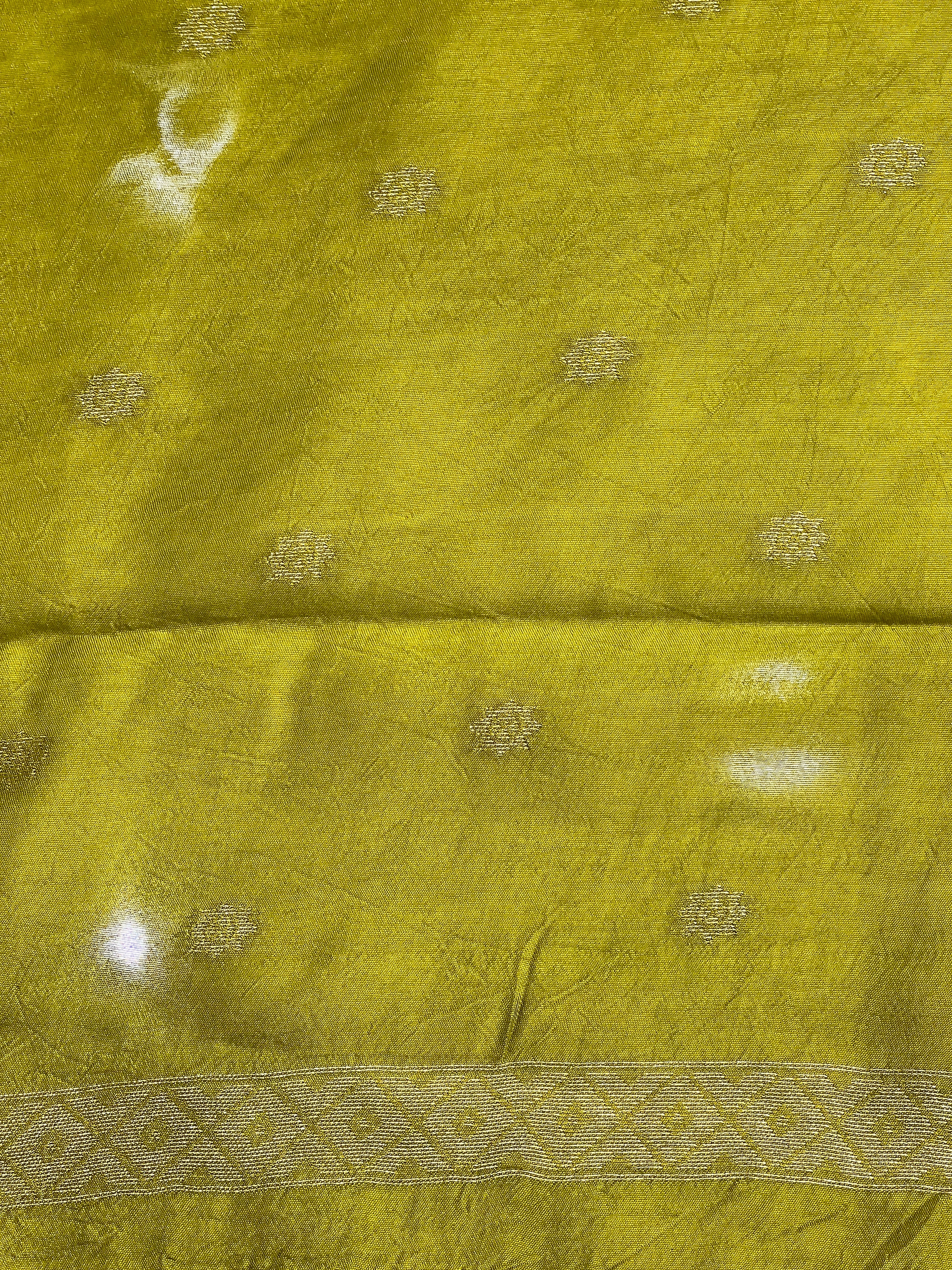 Origami Patterned Viscose Kora Georgette Saree | YNG1132