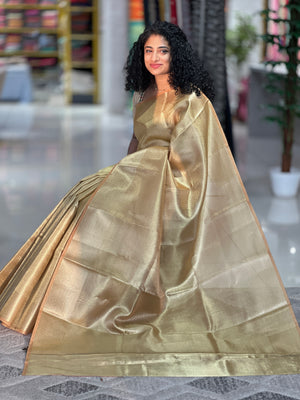 Zari Woven Double Shaded Tissue Organza Saree | KSS104