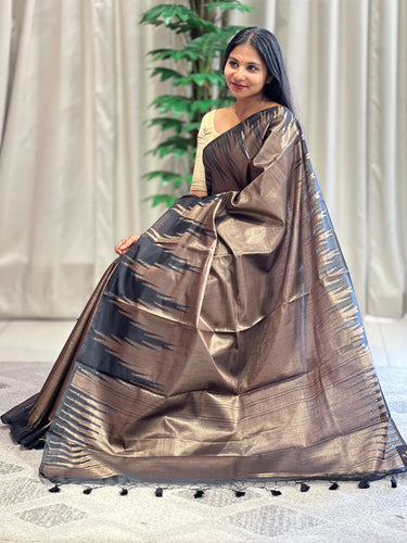 Zari Woven Brocade Patterned Semi Silk Saree | YNG551
