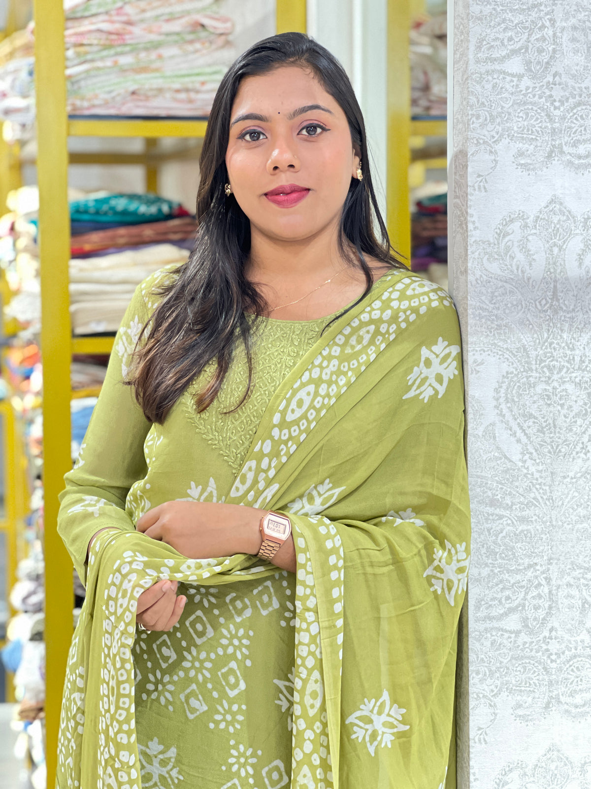 Batik Printed Georgette Kurta Set | SLM260