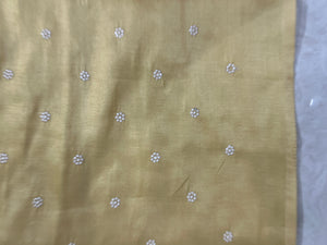 Point Embroidered Dola Silk Saree | SUN147