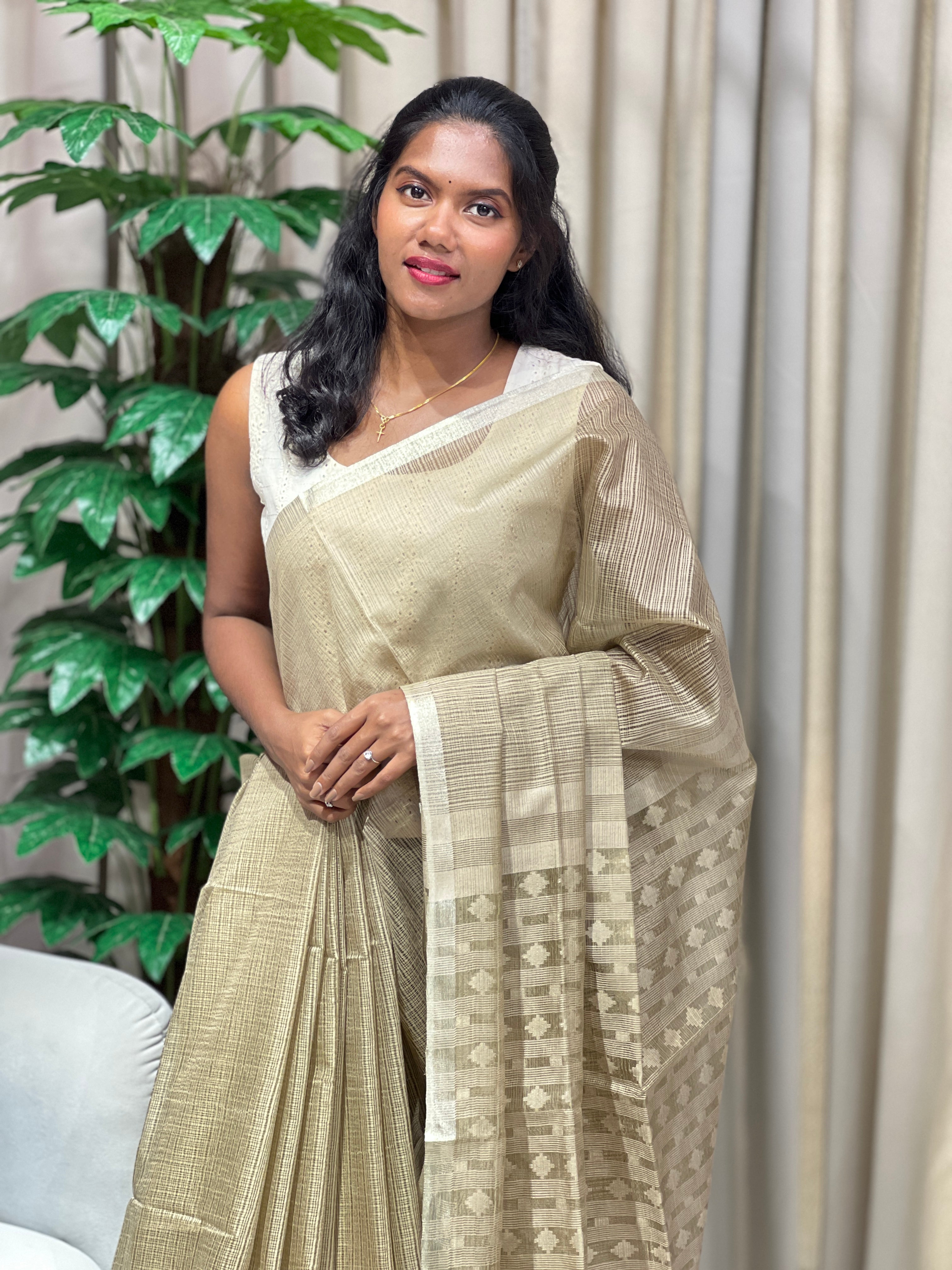 Bhagalpuri Woven Semi Tussar Saree | PF1226