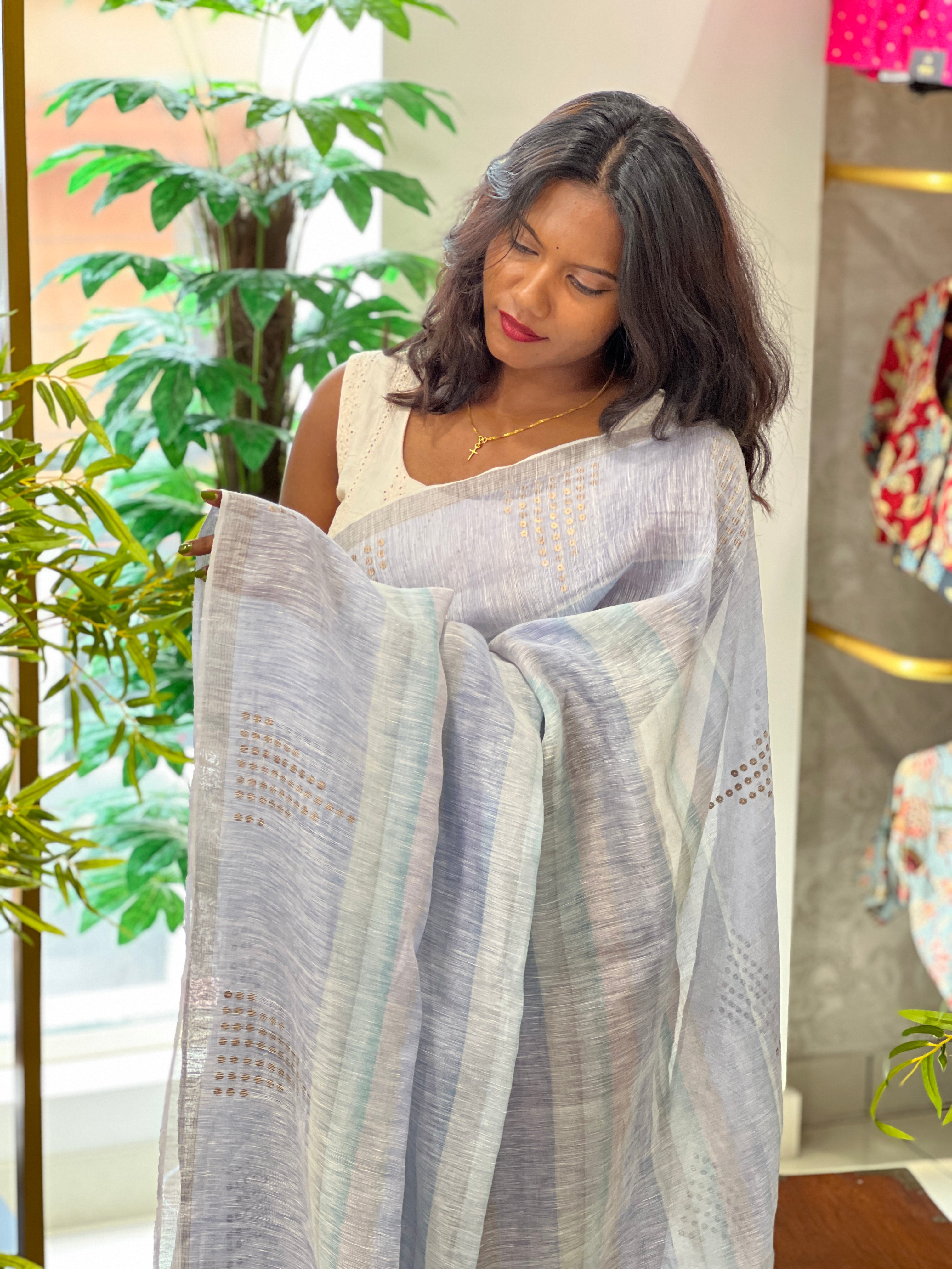 Digital Printed Pure Tussar Saree | RGD752