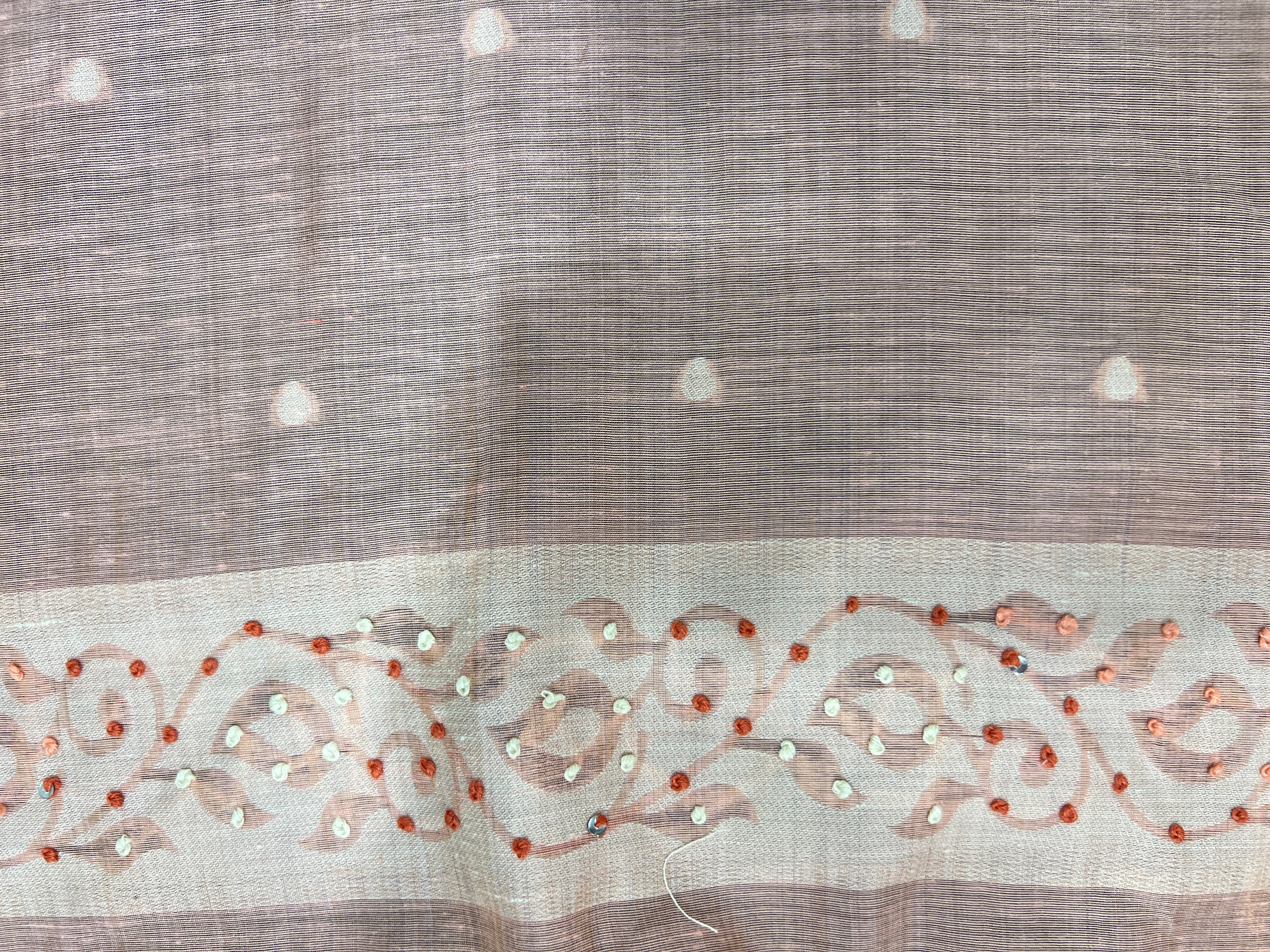 Jamdani Weaved Chanderi Finish Saree | BLD1730
