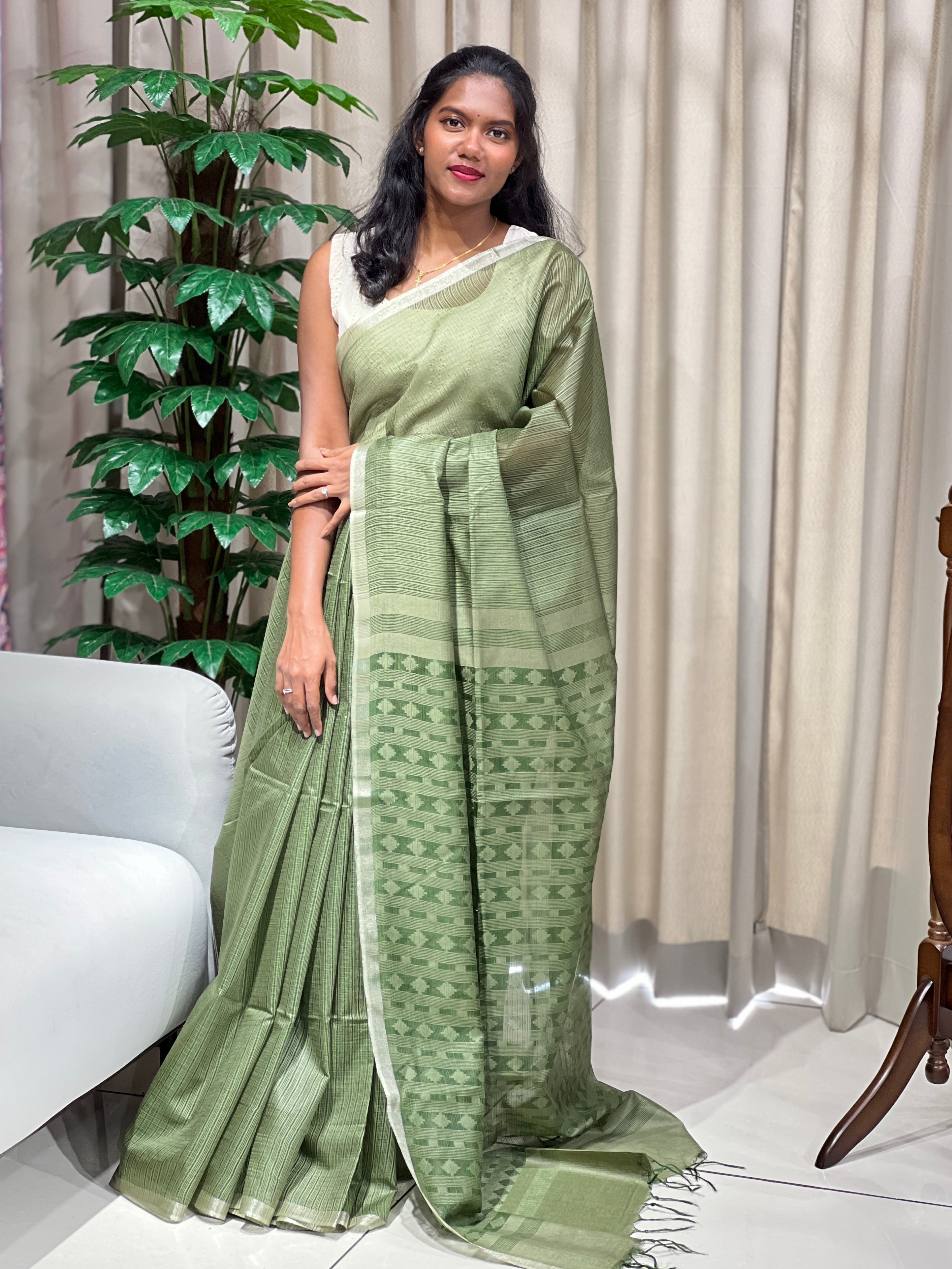 Bhagalpuri Woven Semi Tussar Saree | PF1236