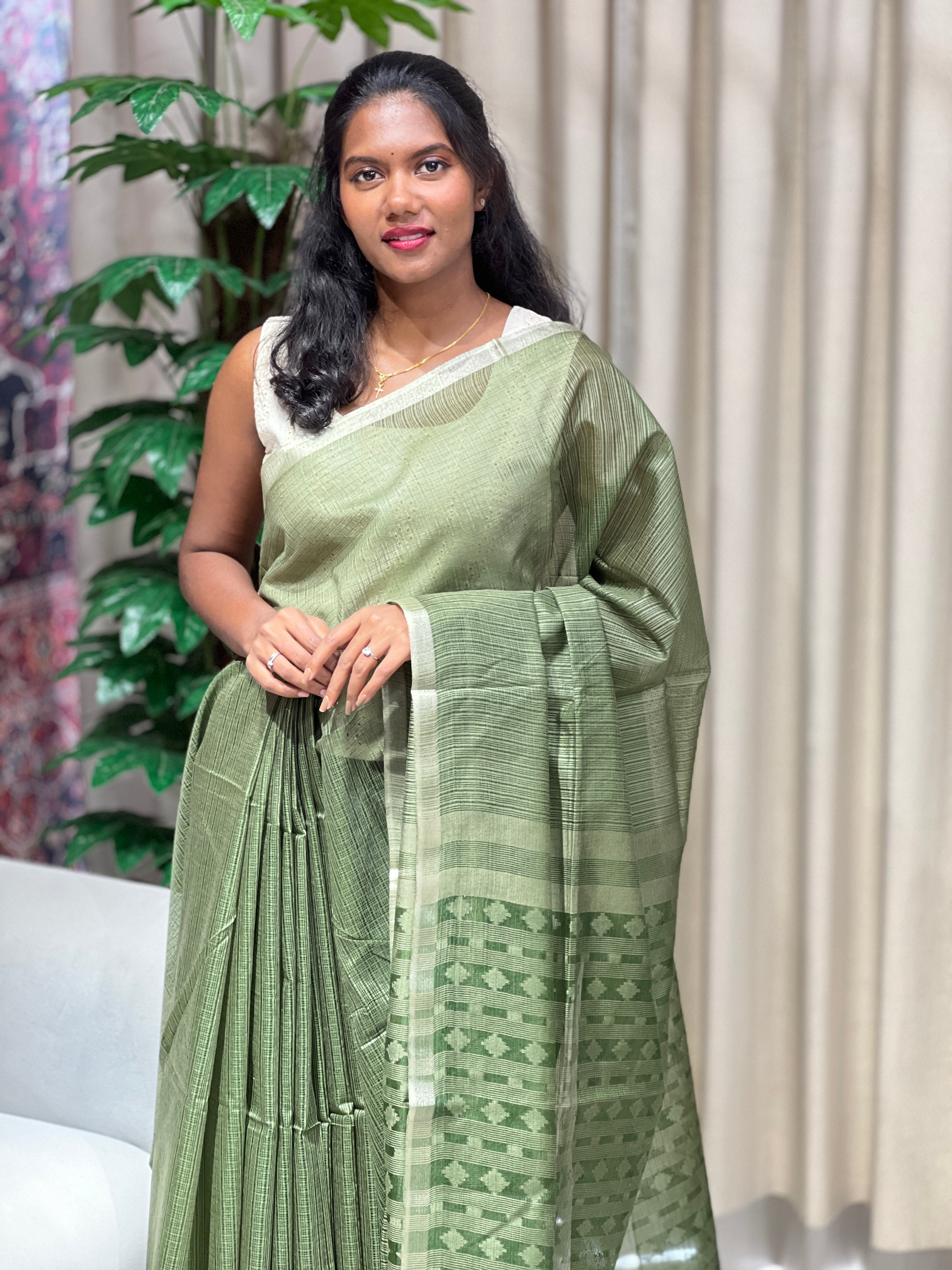 Bhagalpuri Woven Semi Tussar Saree | PF1236