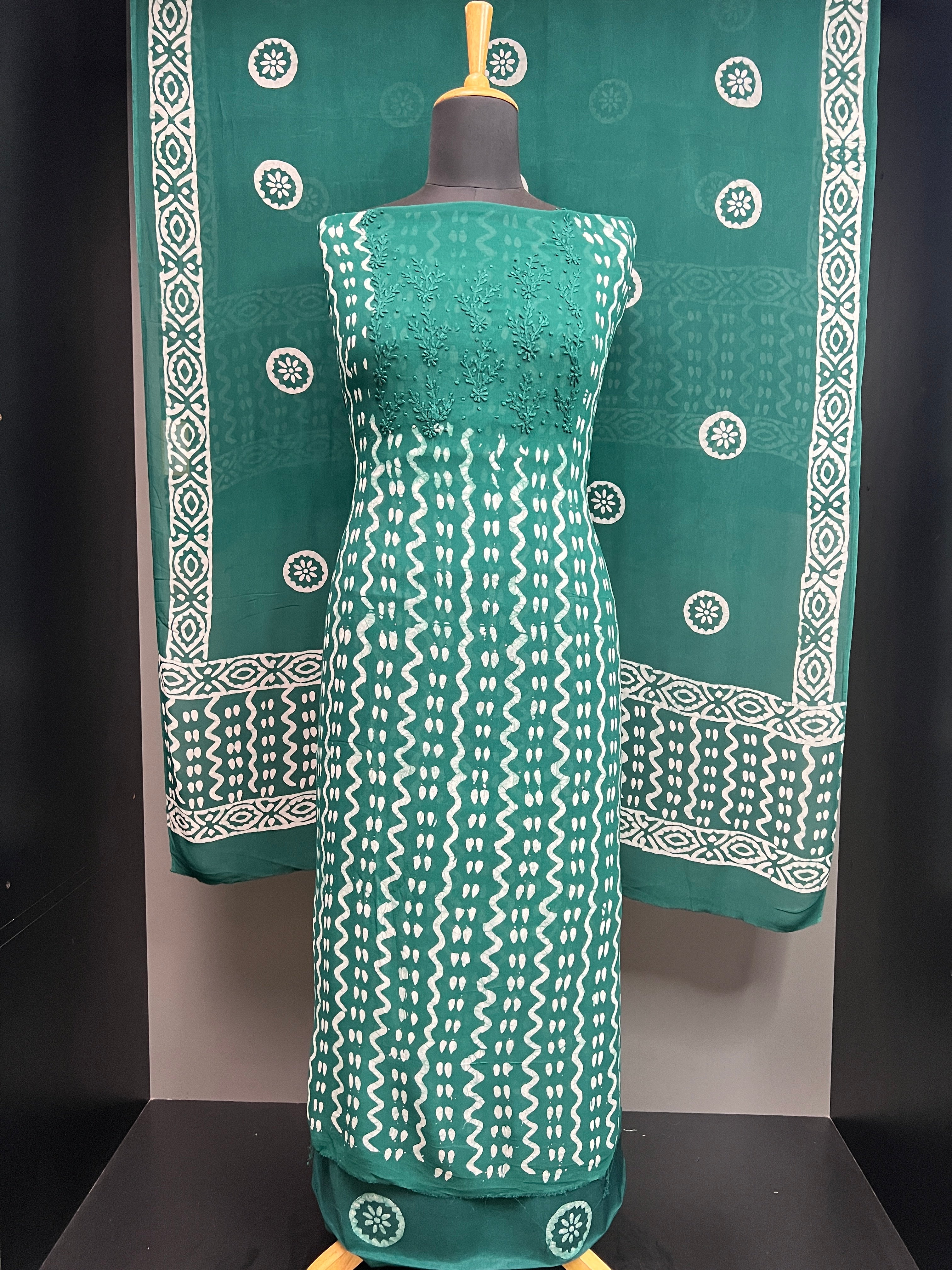 Batik Inspired Print Patterned Georgette Salwar Set | SW2250