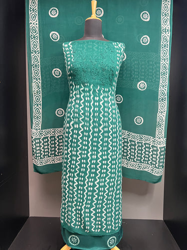 Batik Inspired Print Patterned Georgette Salwar Set | SW2250