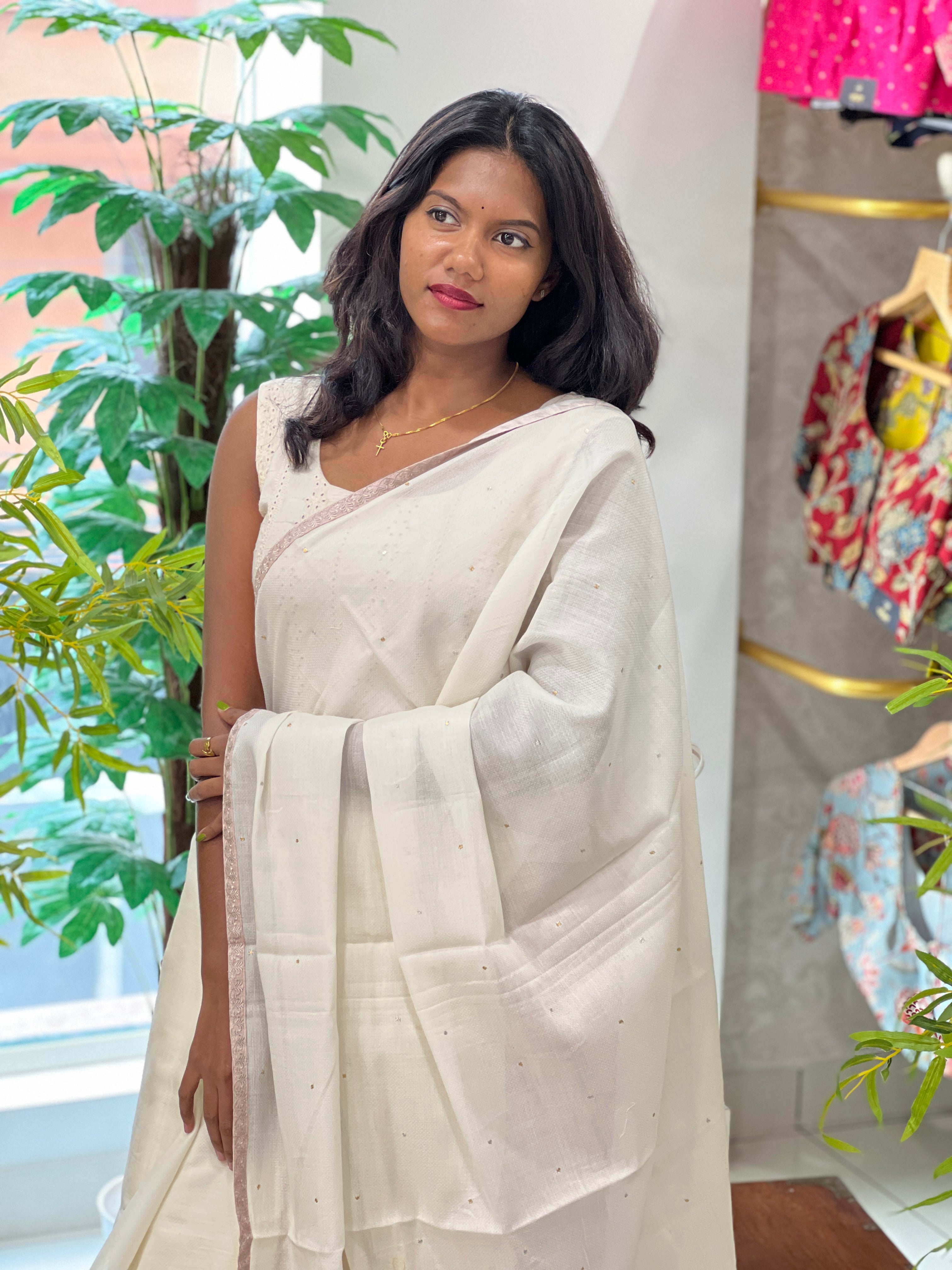 Zari Buta Detailed Pure Chanderi Saree | RGD874R