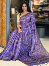 Floral Printed Tussar Finish Saree | GMS153