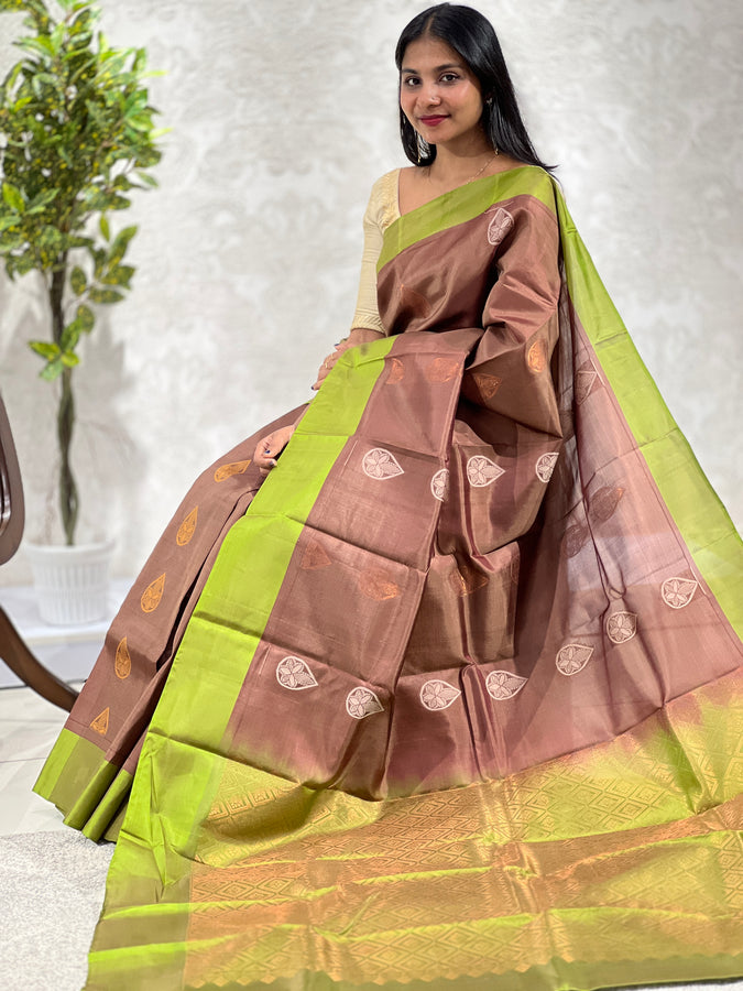 Thread Woven Soft Silk Saree | SMS224