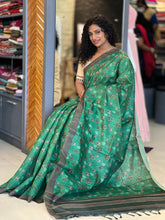 Floral Printed Tussar Finish Saree | GMS153