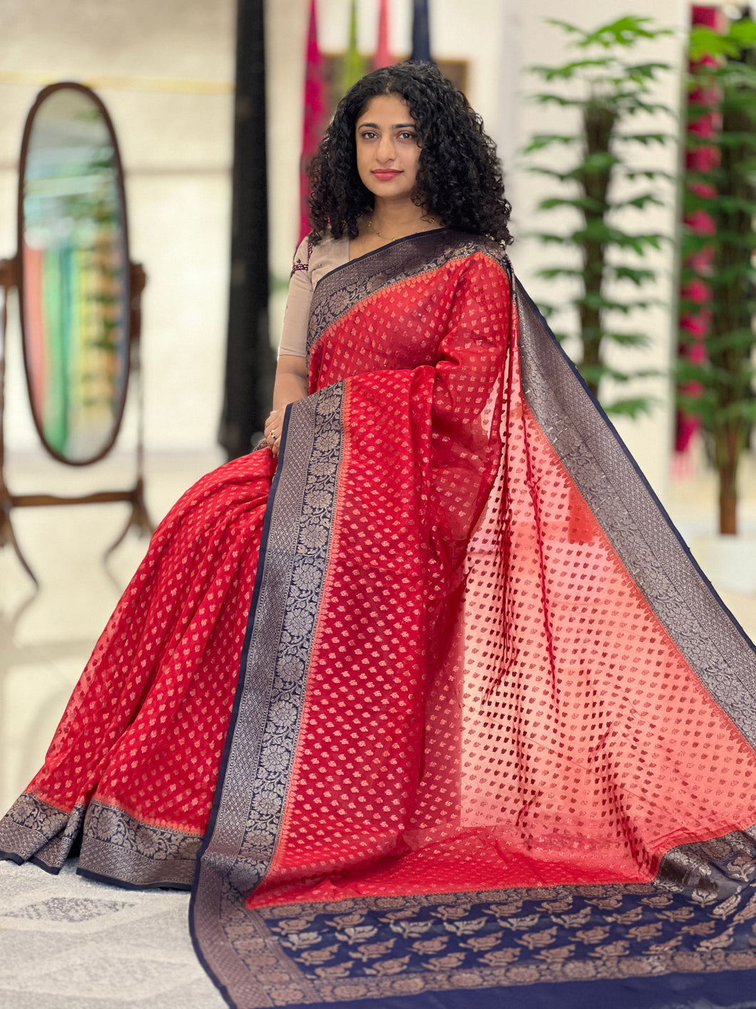 Banarasi Buta Weaving Warm Silk Saree | JRT118