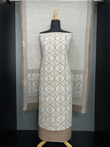 Digital Print Detailed Linen Salwar Set | HE110