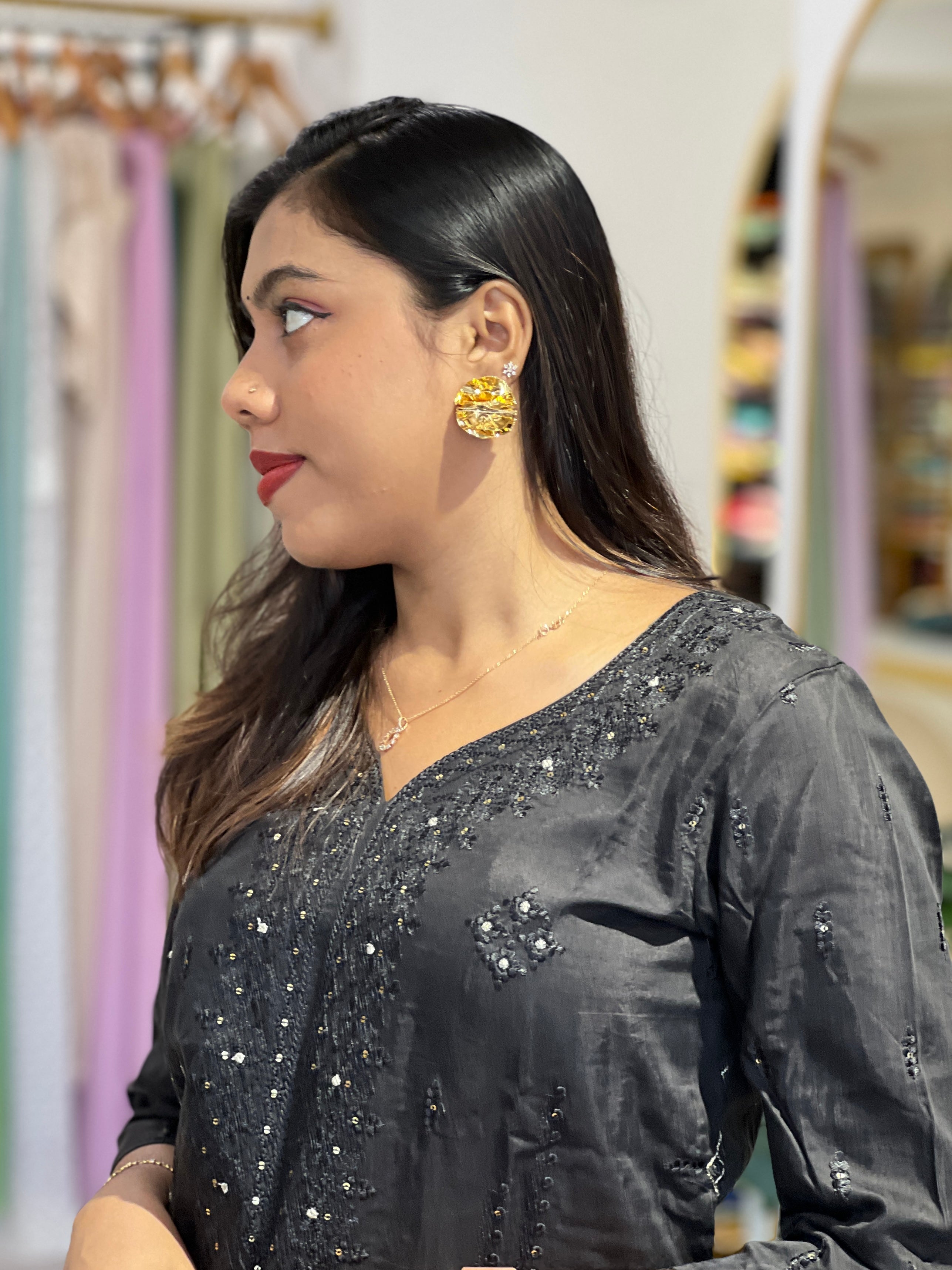 Royal Crinkle Statement Earrings | JE170