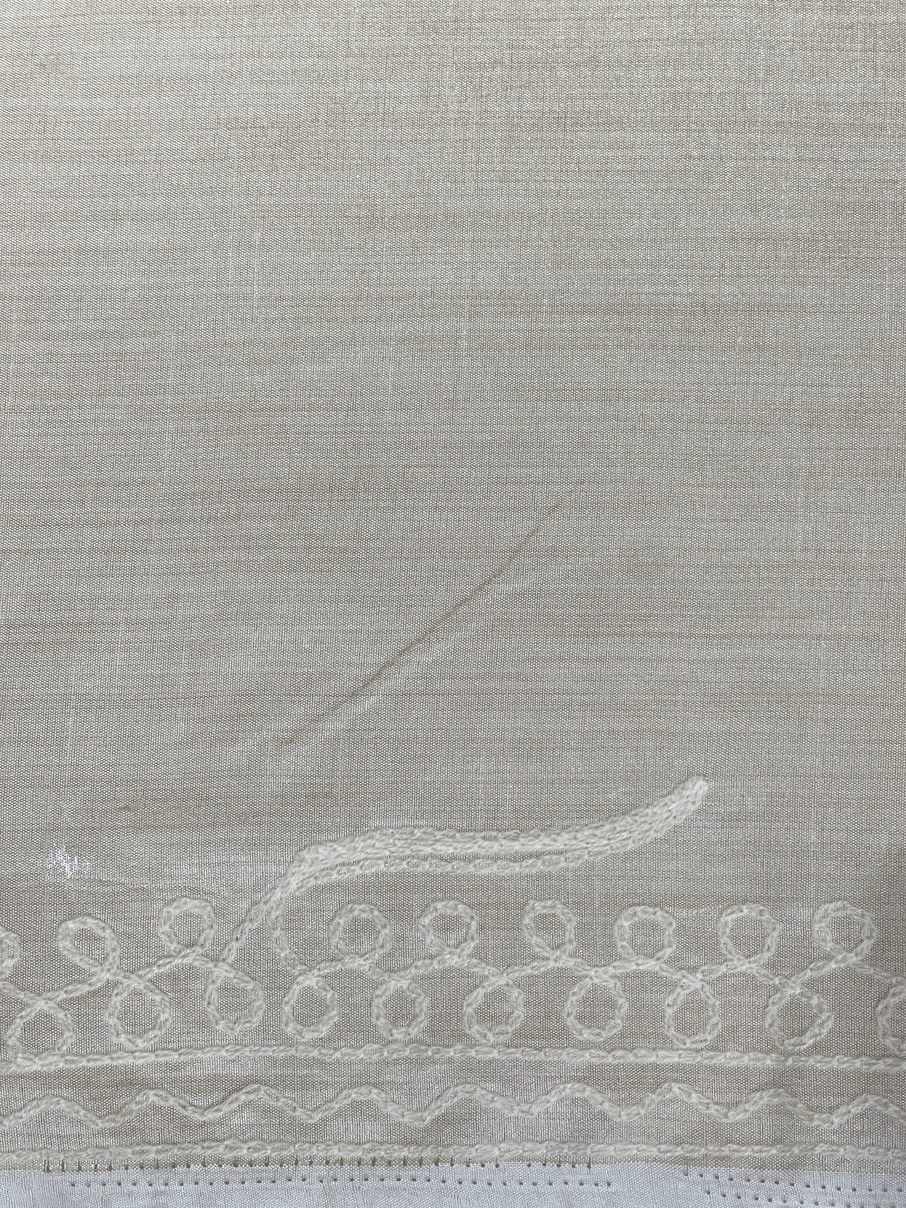 Embroidery Detailed Semi Tussar Saree | PF1239