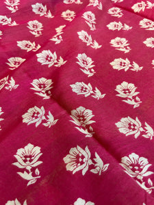 Block Printed Pattern Bhagalpuri Weave Saree | US190