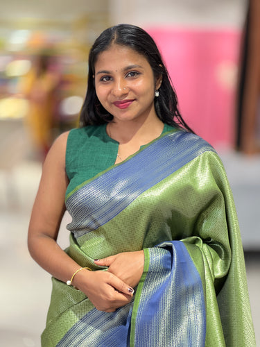 Zari Weaved Brocade Patterned Semi Silk Saree | KAC130