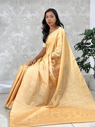 Solid Self Weaving Patterned Soft Silk Saree | AJ151