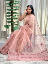 Floral Embroidery Detailed Tissue Organza Saree | BLD1163