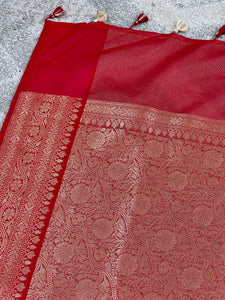 Tissue Weaved Banarasi Chanderi Saree | JRT121