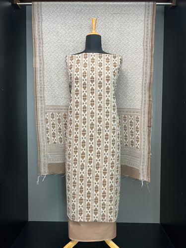 Ikat Inspired Print Detailed Cotton Salwar Set | HE102
