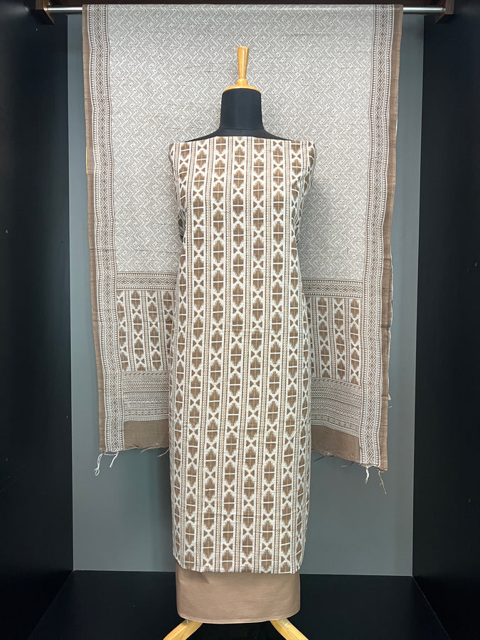 Ikat Inspired Print Detailed Cotton Salwar Set | HE102