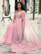 Crushed Glass Organza Saree | BLD452