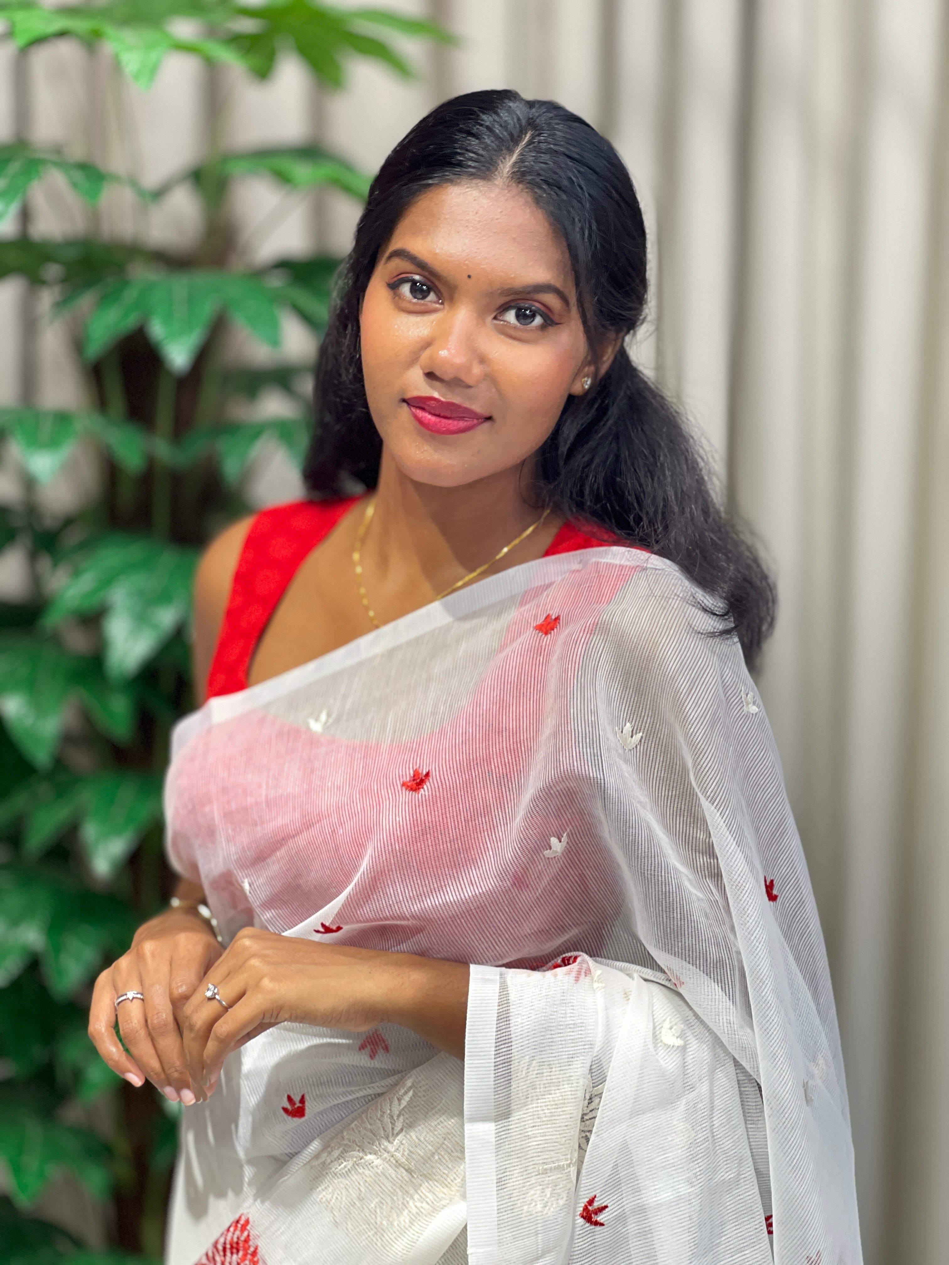 Machine Embroidery Detailed Kota Saree | PF1198