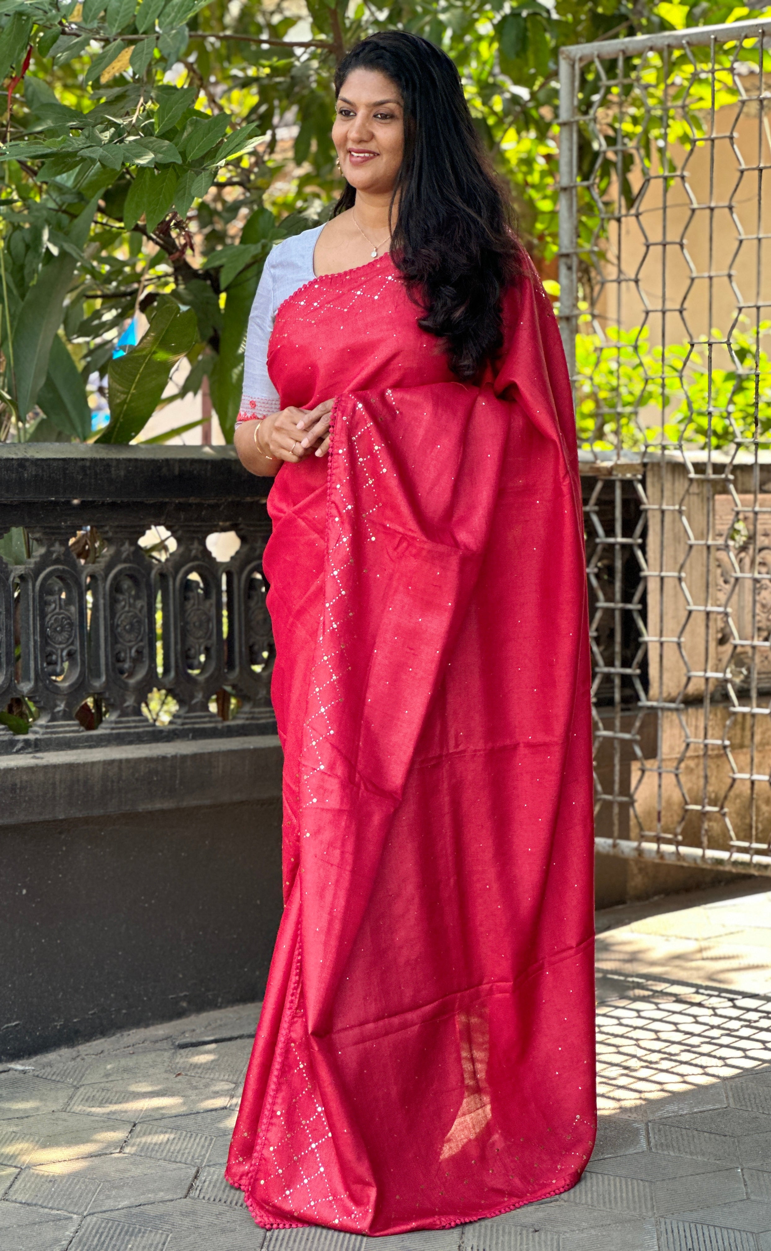 Badula Work Detailed Tussar Saree | SBS886