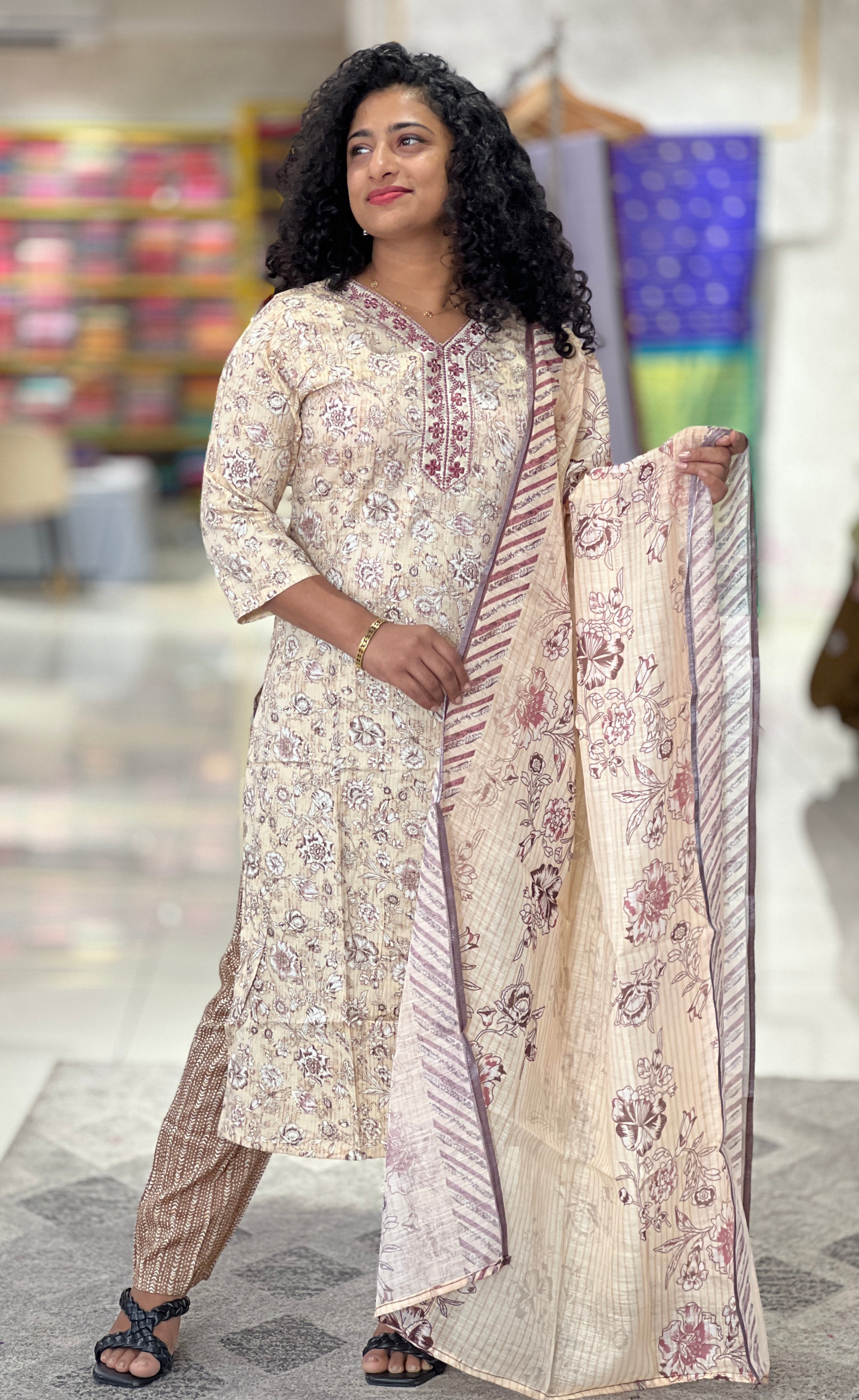 Floral Printed Rayon Kurta Set | PIR129